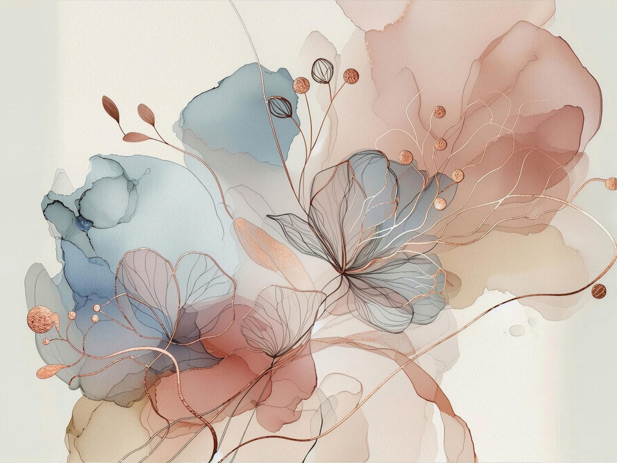 Blush Botanical Dream Murale papier peint | Happywall - Peel and Stick