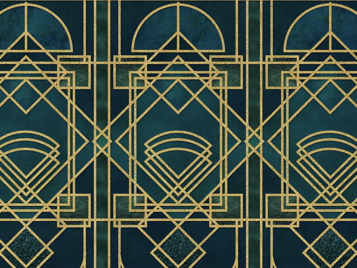 Art Deco Elegant Gatsby Style Murale papier peint | Happywall - Peel and Stick