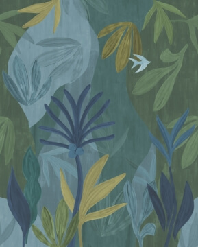 Chambord Gardens Murale papier peint - Ultramarine