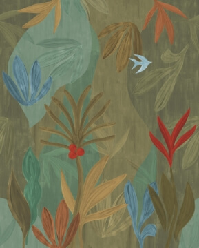 Chambord Gardens Murale papier peint - Leaf & Olive