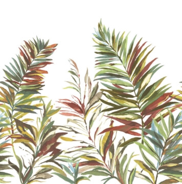 Swaying Palms Rouge & Mink Murale
