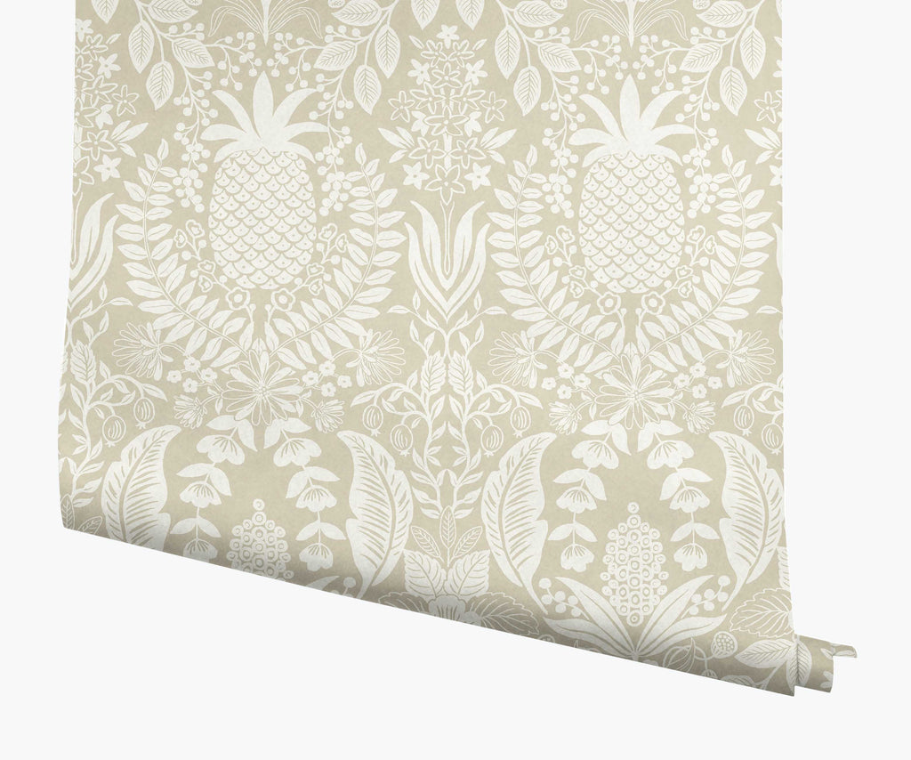 Pineapple Damask Papier peint - Linen