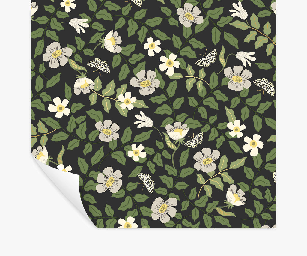 Primrose Peel & Stick Papier peint - Linen & Black