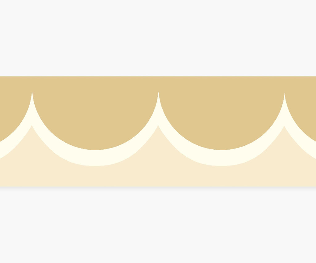 Scallop Trim Papier peint - Linen