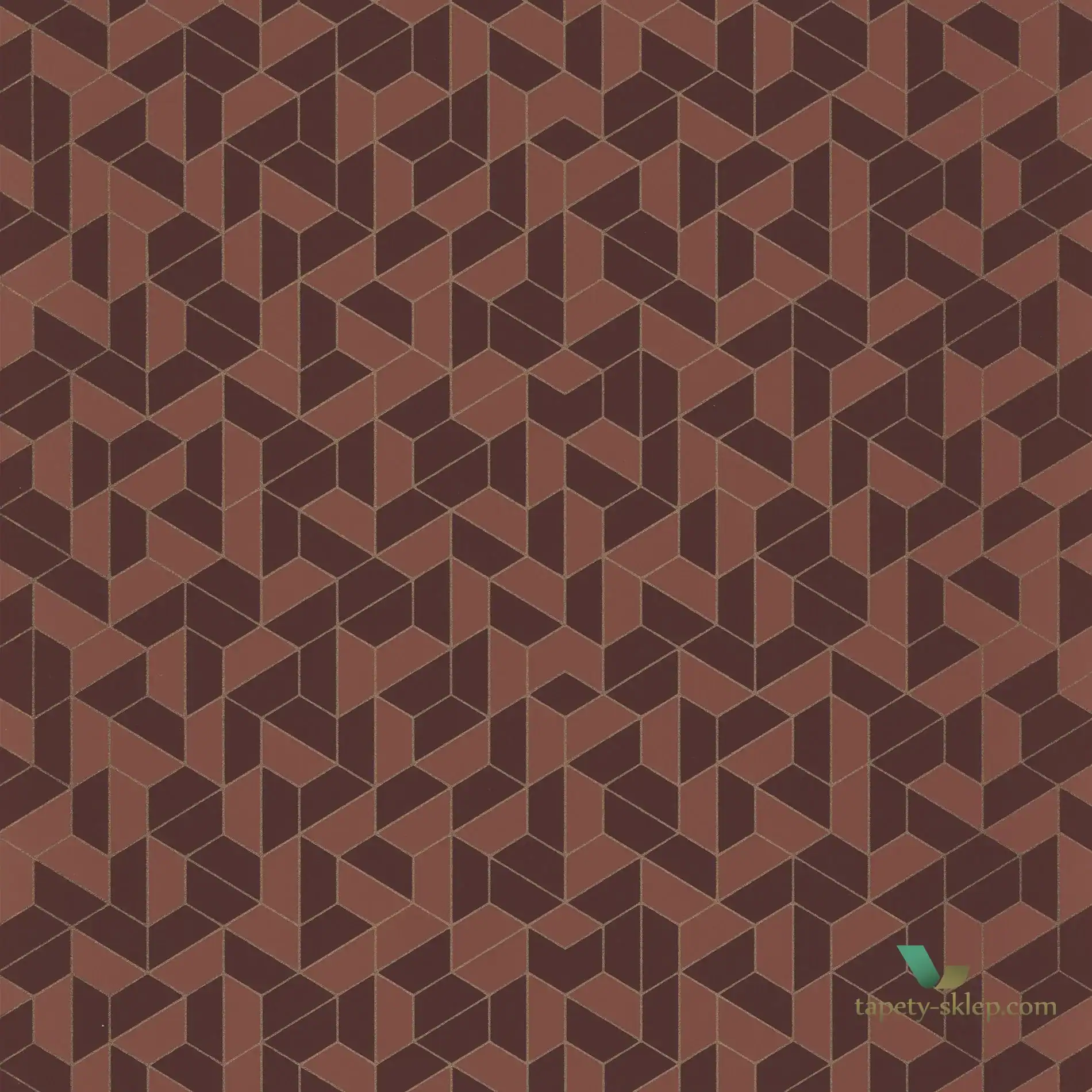 Casamance Mosaic Papier peint | Geometric Art Deco Design