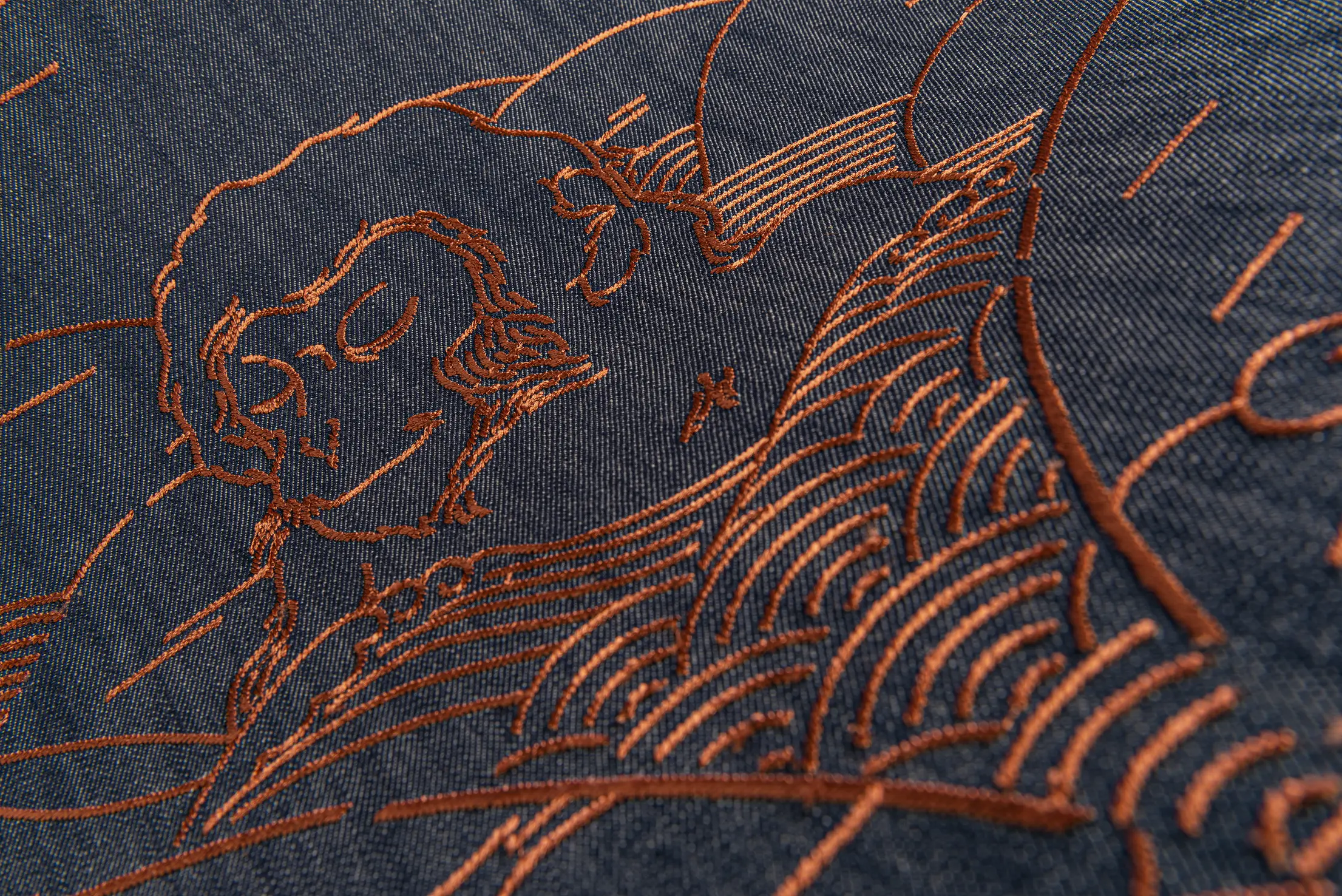 Indigo Macaque Wallcovering