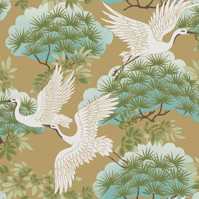 Sprig & Heron - Papier Peint