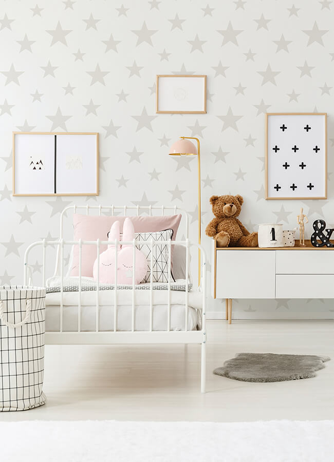 Amira Stars Wallpaper - Cream