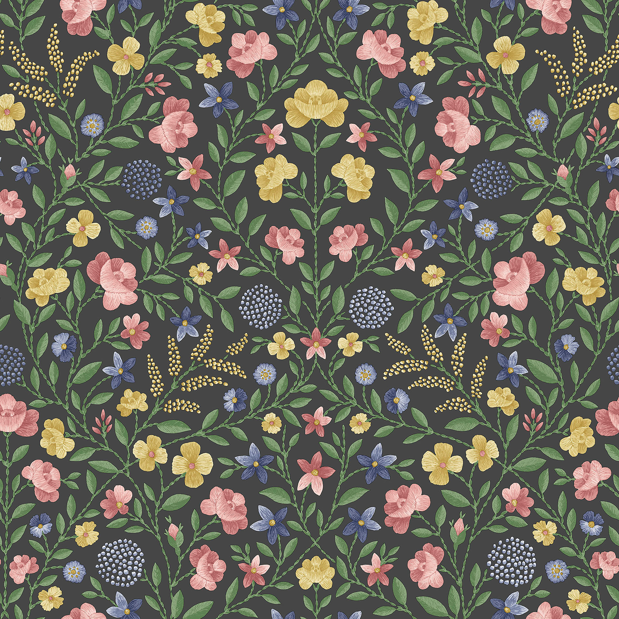 Court Embroidery - Yellow