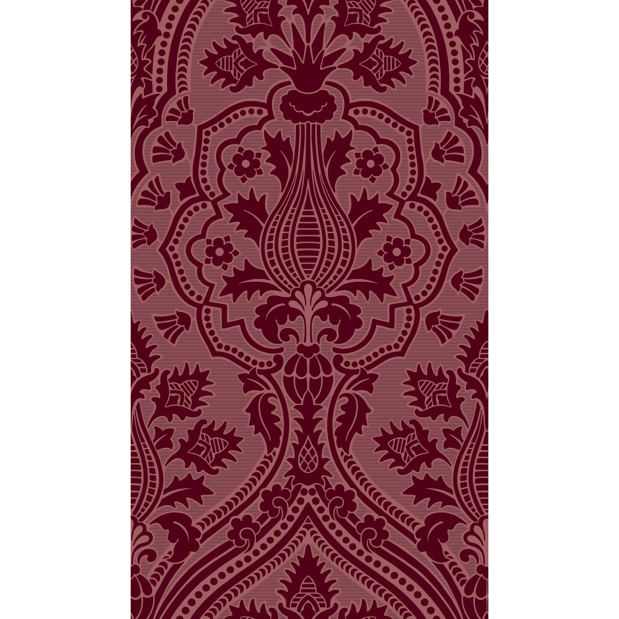 Pugin Palace Flock - Claret