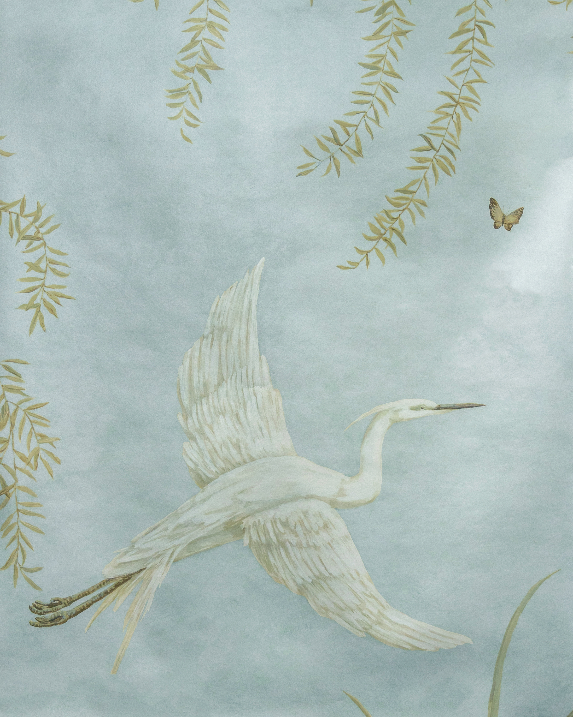 Egret Marsh Mural Met - Mist