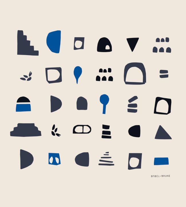 Hieroglyphes By Babel Brune Murale
