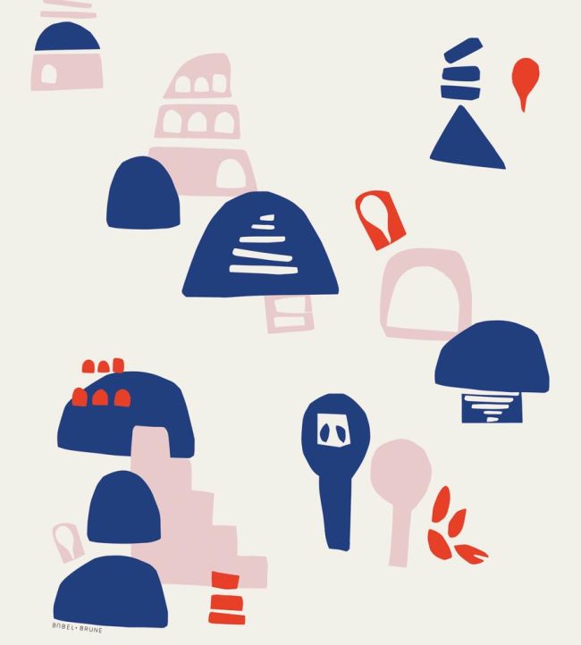 Village By Babel Brune Murale